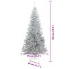 vidaXL Weihnachtsbaum mit 300 LEDs mit St&auml;nder Silber 180 cm PET
