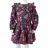 Kinderkleid mit Langen &Auml;rmeln Knallrosa 128