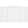 vidaXL Gabionen mit Hochbogen 7 Stk. 400x50x220/240cm Verzinktes Eisen