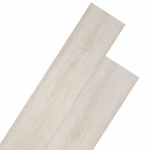 vidaXL Bodenplanken 18 pcs Wei&szlig; 5,26 m&sup2; PVC