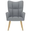 vidaXL Relaxsessel Hellgrau Stoff