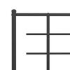 vidaXL Metallbett ohne Matratze mit Fu&szlig;teil Schwarz 160x200 cm