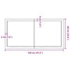 vidaXL Tischplatte Hellbraun 120x60x(2-6)cm Massivholz Eiche Behandelt