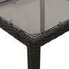 vidaXL 5-tlg. Garten-Essgruppe mit Kissen Schwarz Poly Rattan