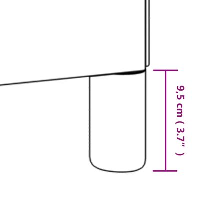 vidaXL Bettgestell mit Kopfteil Dunkelgrau 200x200 cm Stoff