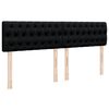 vidaXL Boxspringbett mit Matratze Schwarz 180x200 cm Stoff