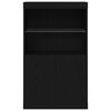 vidaXL LED-Sideboard Schwarz 60 x 37 x 100 cm Holzwerkstoff
