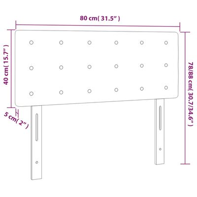 vidaXL Kopfteil Creme 80x5x78/88 cm Stoff