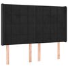 vidaXL Boxspringbett mit Matratze & LED Schwarz 140x200 cm Samt