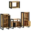 vidaXL Badezimmerm&ouml;bel Set mit Regal 4 pcs Braun Massivholz Mango
