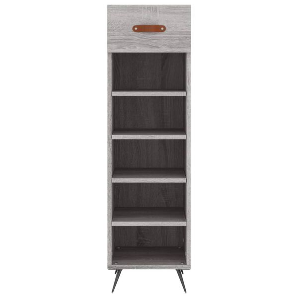 vidaXL Schuhschrank Grau Sonoma 30x35x105 cm Holzwerkstoff