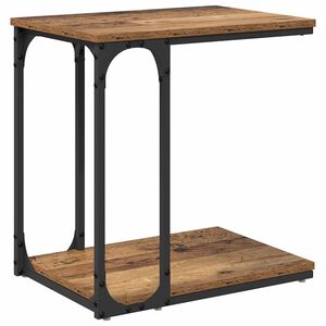 vidaXL Beistelltisch mit Regal Altholz 50 x 35 x 52 cm Holzwerkstoff