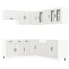 vidaXL 11-tlg. K&uuml;chenschrank-Set Kalmar Hochglanz-Wei&szlig; Holzwerkstoff