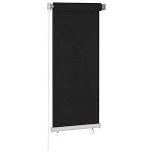 vidaXL Au&szlig;enrollo 65 (B)x140 (H) cm Schwarz