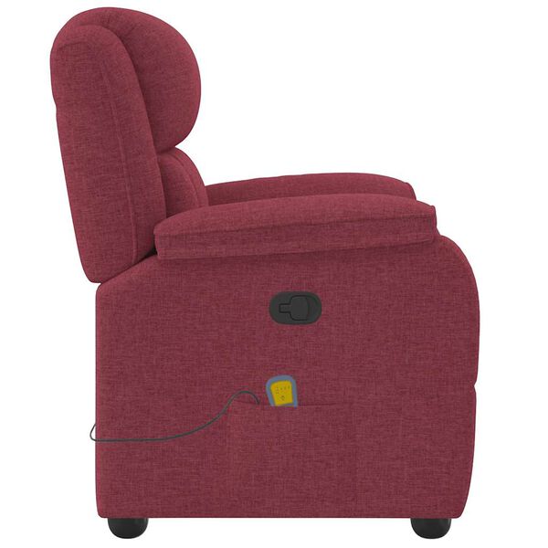 vidaXL Massagesessel Weinrot Stoff