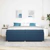 vidaXL Bettrahmen mit Matratze Blau 200 x 200 cm Stoff