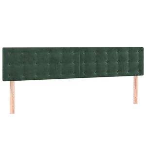 vidaXL Kopfteile 2 Stk. Dunkelgr&uuml;n 80x5x78/88 cm Samt