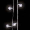vidaXL Lichterkette Kugeln 20 m 200 LED Kaltwei&szlig; 8 Funktionen
