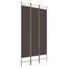 vidaXL 3-tlg. Paravent Braun 120x220 cm Stoff