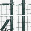 vidaXL Zaun mit Pfosten Gr&uuml;n 0,4 x 25 m Stahl und PVC