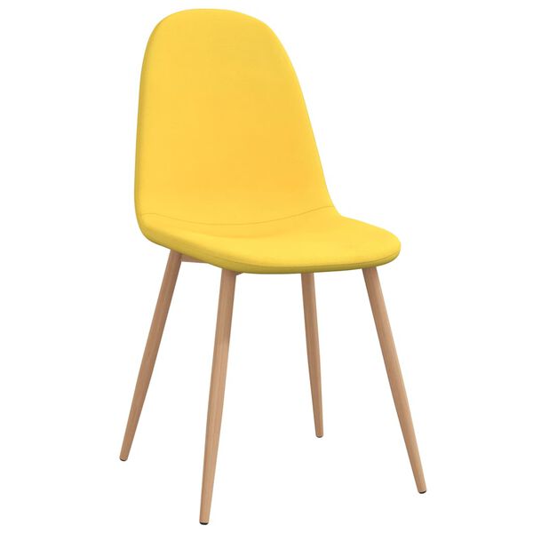 vidaXL Esszimmerst&uuml;hle 4 Stk. Senfgelb Stoff