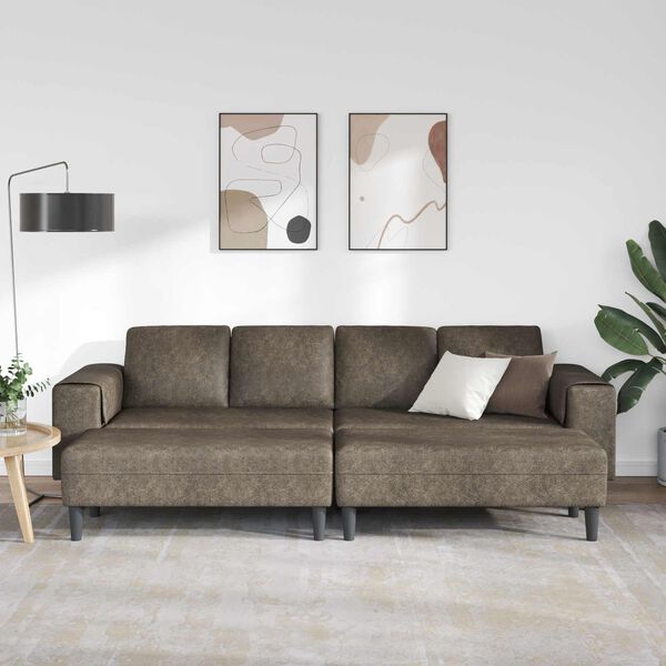 vidaXL Wohnzimmer Couch 3 pcs Dunkelgrau