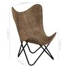 vidaXL Butterfly-Sessel Taupe Canvas