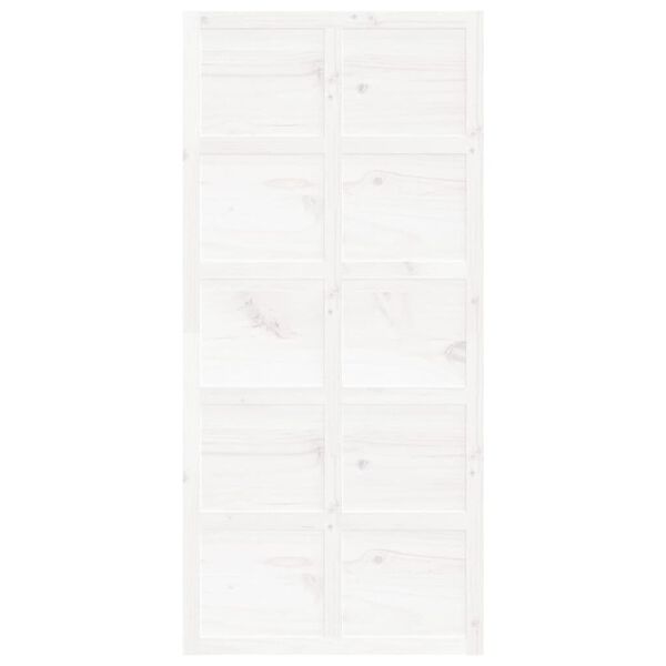 vidaXL Scheunent&uuml;r Wei&szlig; 100x1,8x214 cm Massivholz Kiefer