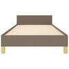 vidaXL Bettgestell ohne Matratze Taupe 100x200 cm Stoff