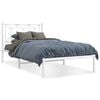 vidaXL Bettgestell mit Kopfteil Metall Wei&szlig; 100x190 cm