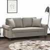 vidaXL 2-Sitzer-Sofa mit Kissen Hellgrau 140 cm Samt