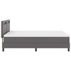 vidaXL Boxspringbett mit Matratze Grau 140 x 190 cm Kunstleder