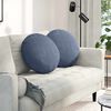 vidaXL Sitzkissen 2 pcs Blau &Oslash; 50 cm Cordstoff