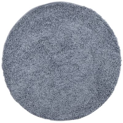 vidaXL Teppich Shaggy Hochflor Modern Blau Ø 200 cm