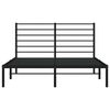 vidaXL Bettgestell mit Kopfteil Metall Schwarz 140x190 cm