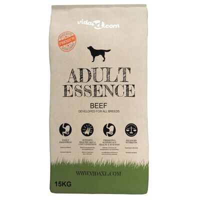 vidaXL Trockenfutter für Hunde Adult Essence Beef 15 kg