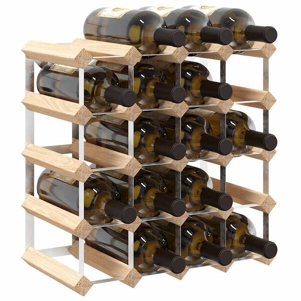 vidaXL Weinregal f&uuml;r 20 Flaschen Massivholz Kiefer