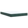 vidaXL Boxspringbett mit Matratze Dunkelgr&uuml;n 140x190 cm Samt