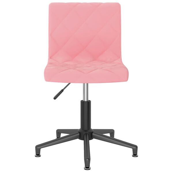 vidaXL B&uuml;rostuhl Drehbar Rosa Samt