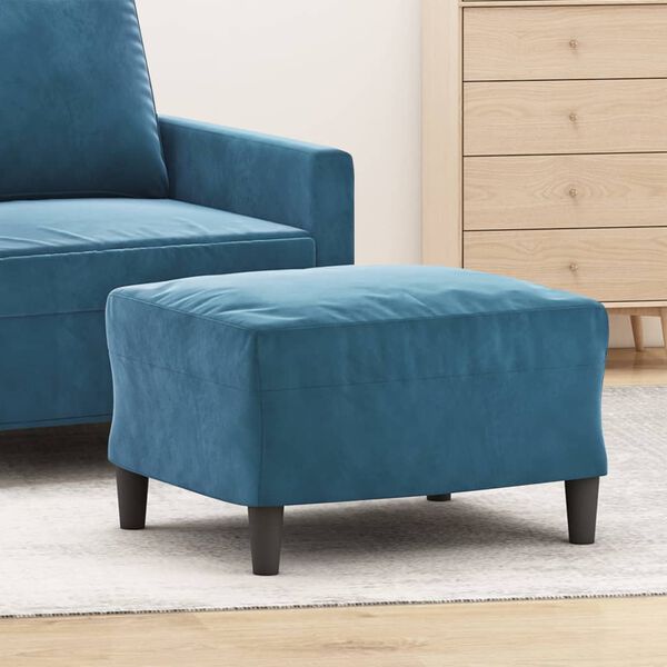 vidaXL Fu&szlig;hocker Blau 60x50x41 cm Samt