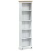 vidaXL B&uuml;cherregal Wei&szlig; 46 x 20 x 170 cm Massives Kiefernholz