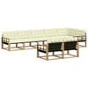 vidaXL Outdoor-Sofagarnitur 8 stk. Wei&szlig; und Creme