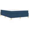 vidaXL Bettrahmen mit Matratze Blau 140 x 200 cm Stoff
