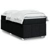 vidaXL Boxspringbett mit Matratze Schwarz 90x200 cm Stoff