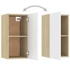 vidaXL 3-tlg. TV-Schrank-Set Wei&szlig; Sonoma-Eiche Holzwerkstoff