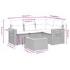 vidaXL 5-tlg. Garten-Sofagarnitur mit Kissen Beige Poly Rattan