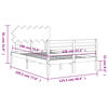 vidaXL Massivholzbett mit Kopfteil