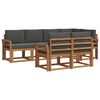 vidaXL Outdoor-Sofagarnitur 7 stk. Natur und Anthrazit