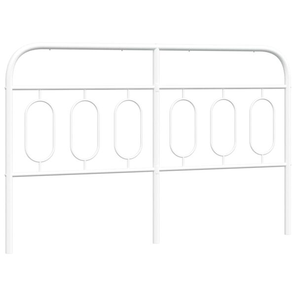 vidaXL Kopfteil Metall Wei&szlig; 150 cm