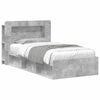 vidaXL Bettgestell mit Stauraum Betongrau 90 x 200 cm Holzwerkstoff